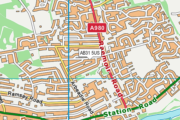 AB31 5US map - OS VectorMap District (Ordnance Survey)