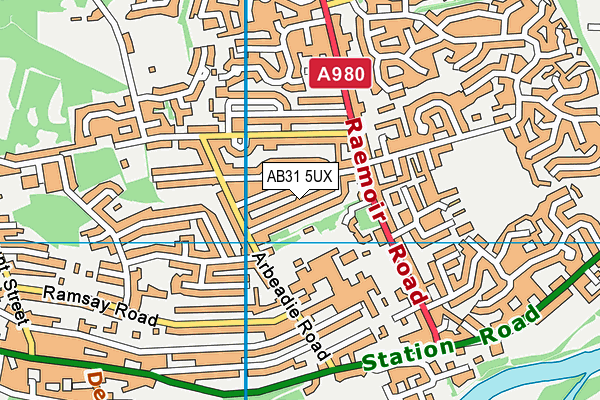 AB31 5UX map - OS VectorMap District (Ordnance Survey)