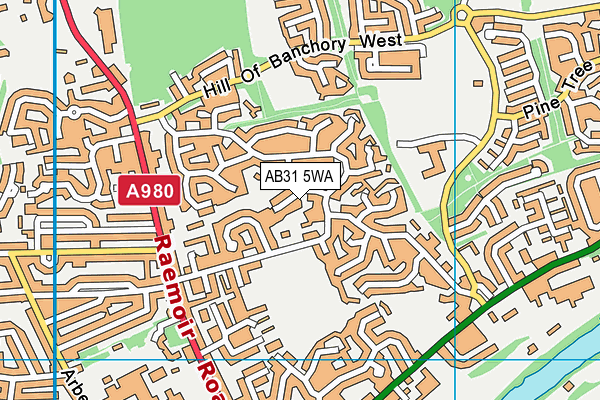AB31 5WA map - OS VectorMap District (Ordnance Survey)