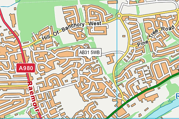 AB31 5WB map - OS VectorMap District (Ordnance Survey)