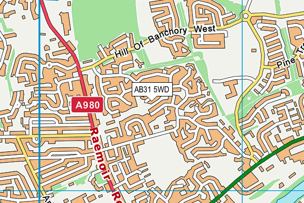 AB31 5WD map - OS VectorMap District (Ordnance Survey)