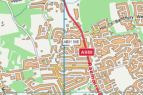 AB31 5XE map - OS VectorMap District (Ordnance Survey)