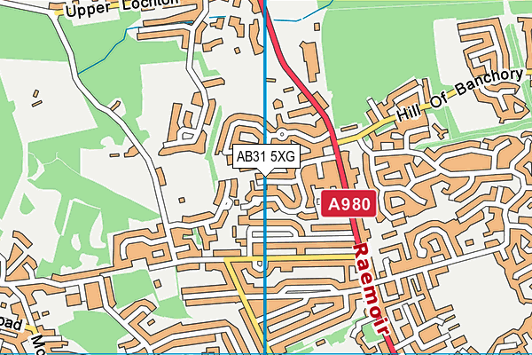 AB31 5XG map - OS VectorMap District (Ordnance Survey)