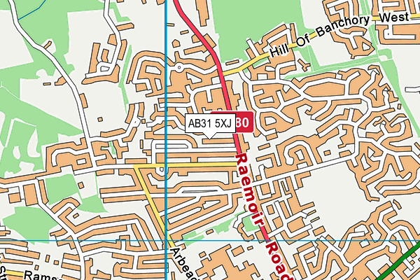 AB31 5XJ map - OS VectorMap District (Ordnance Survey)