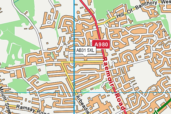 AB31 5XL map - OS VectorMap District (Ordnance Survey)