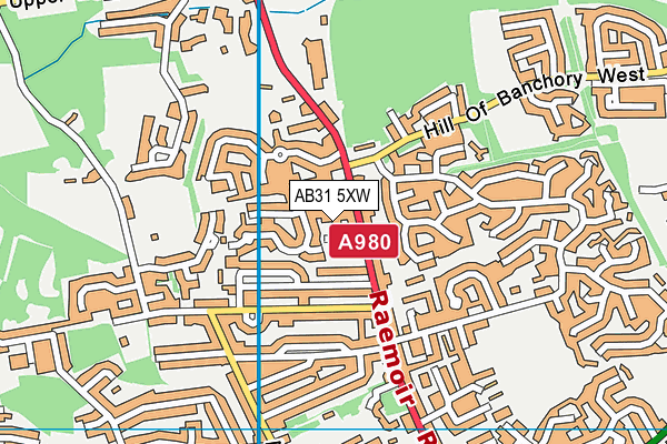AB31 5XW map - OS VectorMap District (Ordnance Survey)