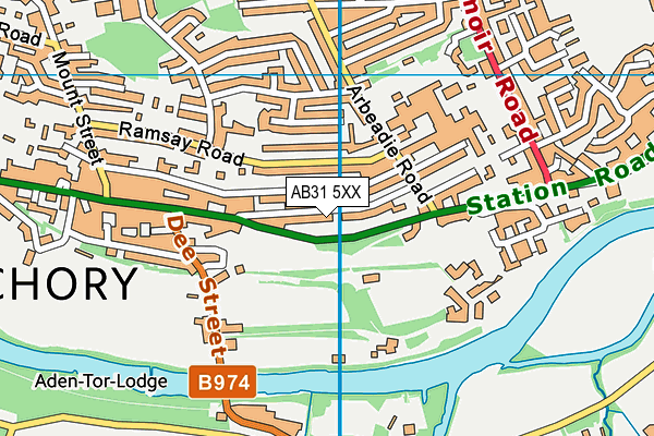AB31 5XX map - OS VectorMap District (Ordnance Survey)