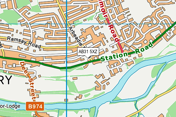 AB31 5XZ map - OS VectorMap District (Ordnance Survey)