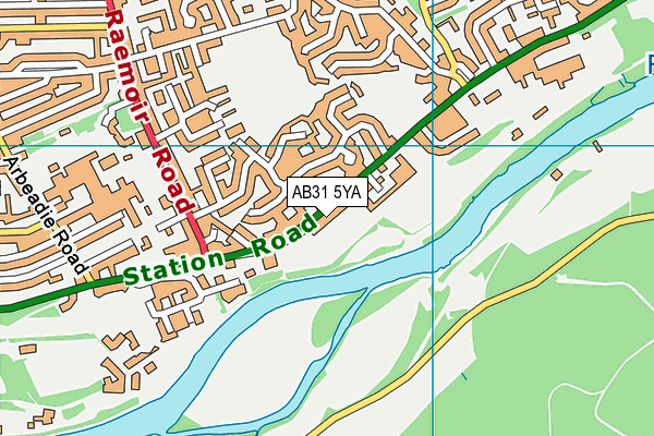 AB31 5YA map - OS VectorMap District (Ordnance Survey)