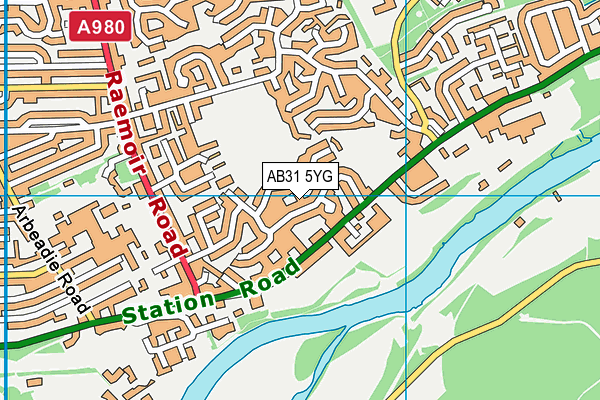 AB31 5YG map - OS VectorMap District (Ordnance Survey)