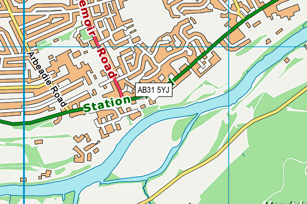 AB31 5YJ map - OS VectorMap District (Ordnance Survey)