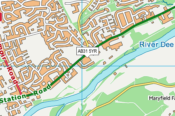 AB31 5YR map - OS VectorMap District (Ordnance Survey)