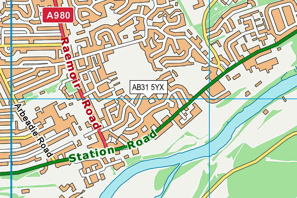 AB31 5YX map - OS VectorMap District (Ordnance Survey)