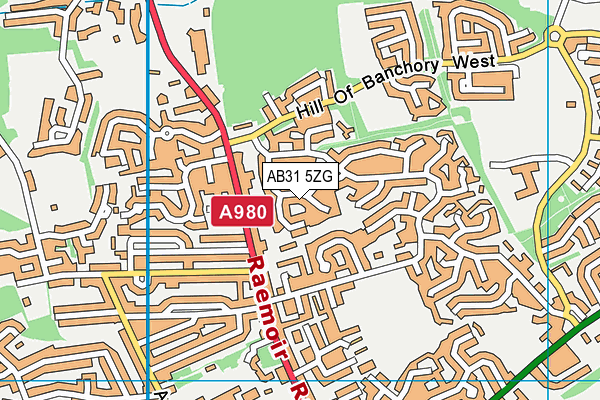 AB31 5ZG map - OS VectorMap District (Ordnance Survey)
