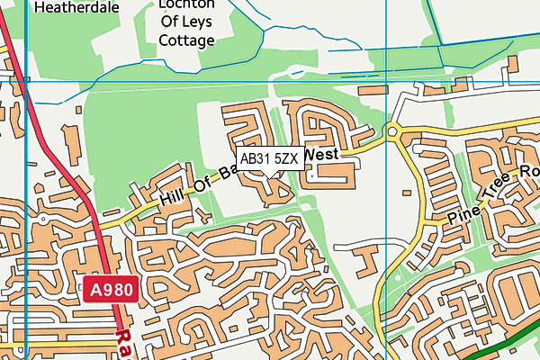 AB31 5ZX map - OS VectorMap District (Ordnance Survey)