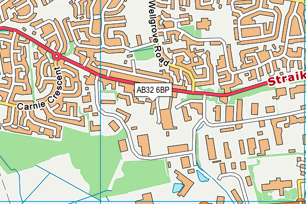 AB32 6BP map - OS VectorMap District (Ordnance Survey)