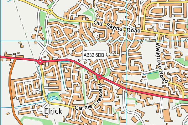 AB32 6DB map - OS VectorMap District (Ordnance Survey)