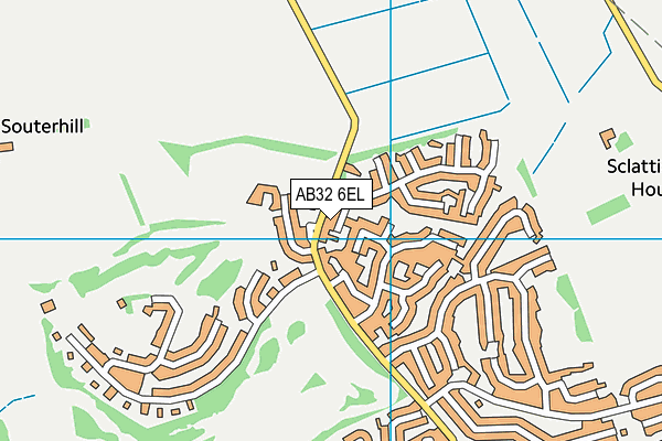 AB32 6EL map - OS VectorMap District (Ordnance Survey)