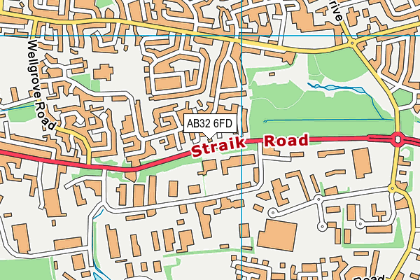 AB32 6FD map - OS VectorMap District (Ordnance Survey)