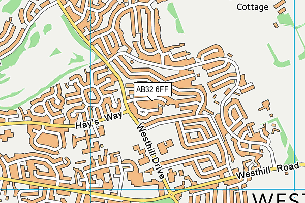 AB32 6FF map - OS VectorMap District (Ordnance Survey)