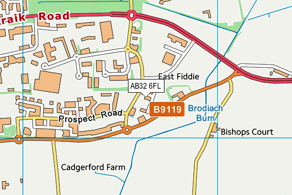 AB32 6FL map - OS VectorMap District (Ordnance Survey)