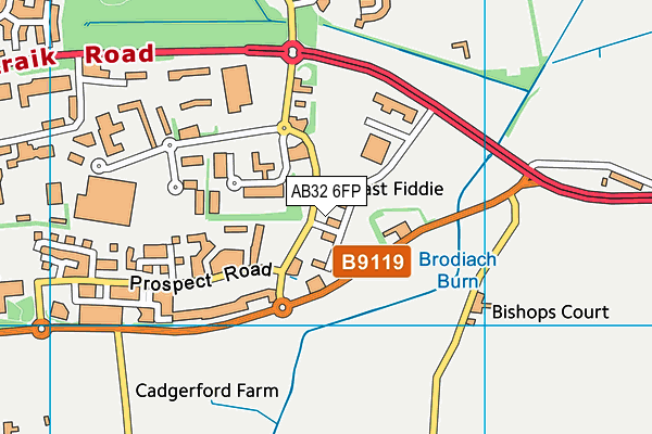 AB32 6FP map - OS VectorMap District (Ordnance Survey)
