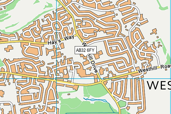 AB32 6FY map - OS VectorMap District (Ordnance Survey)