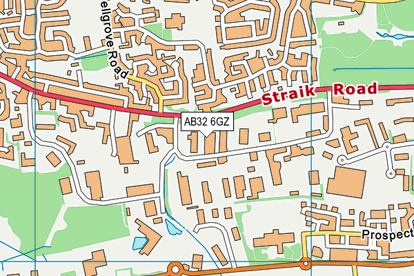 AB32 6GZ map - OS VectorMap District (Ordnance Survey)