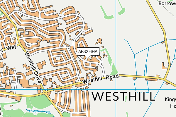AB32 6HA map - OS VectorMap District (Ordnance Survey)