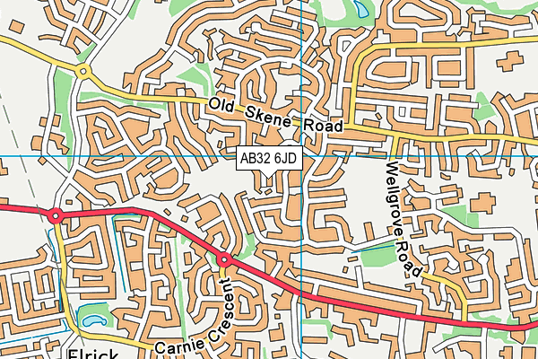 AB32 6JD map - OS VectorMap District (Ordnance Survey)