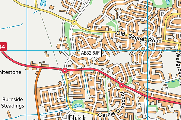 AB32 6JF map - OS VectorMap District (Ordnance Survey)