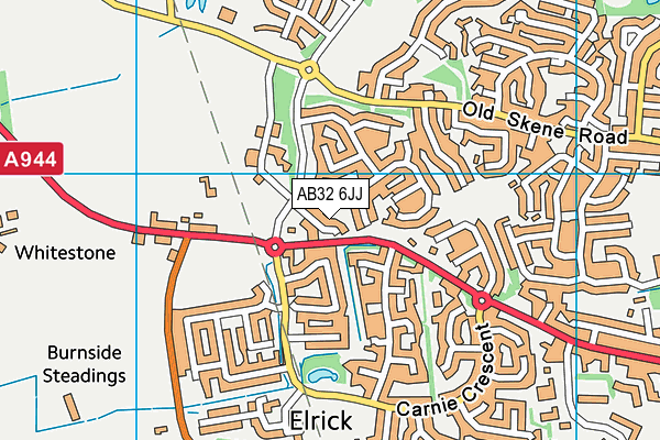 AB32 6JJ map - OS VectorMap District (Ordnance Survey)