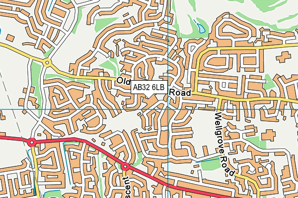 AB32 6LB map - OS VectorMap District (Ordnance Survey)