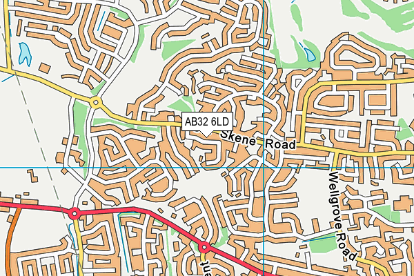 AB32 6LD map - OS VectorMap District (Ordnance Survey)