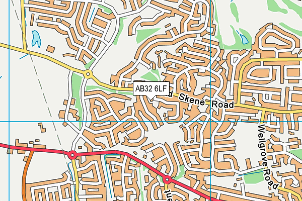 AB32 6LF map - OS VectorMap District (Ordnance Survey)