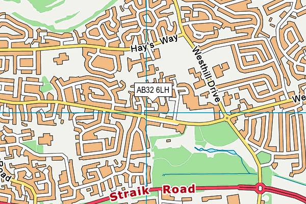 AB32 6LH map - OS VectorMap District (Ordnance Survey)