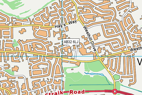 AB32 6LJ map - OS VectorMap District (Ordnance Survey)