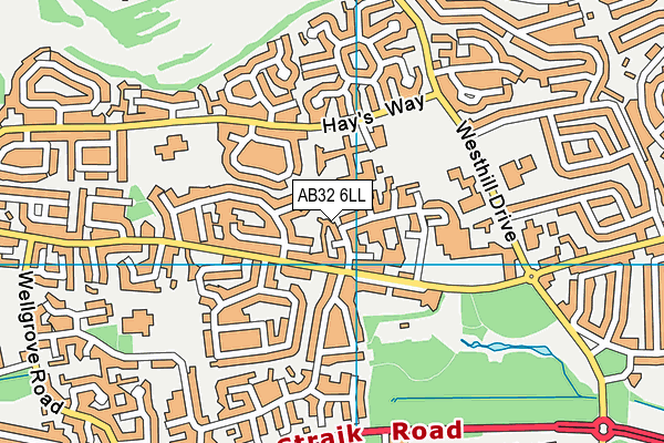 AB32 6LL map - OS VectorMap District (Ordnance Survey)