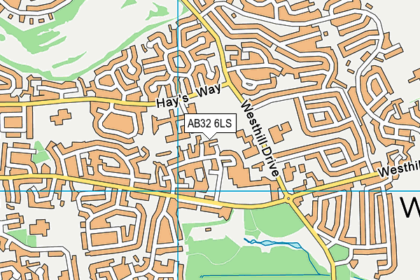 AB32 6LS map - OS VectorMap District (Ordnance Survey)