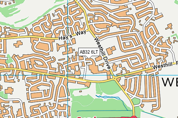 AB32 6LT map - OS VectorMap District (Ordnance Survey)