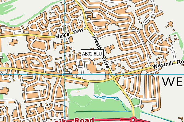 AB32 6LU map - OS VectorMap District (Ordnance Survey)