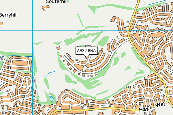 AB32 6NA map - OS VectorMap District (Ordnance Survey)