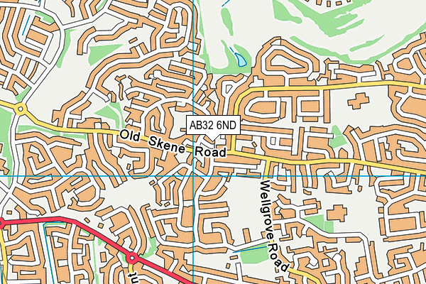 AB32 6ND map - OS VectorMap District (Ordnance Survey)