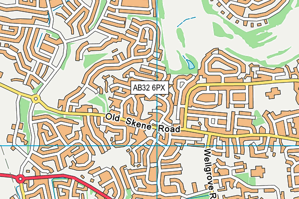 AB32 6PX map - OS VectorMap District (Ordnance Survey)