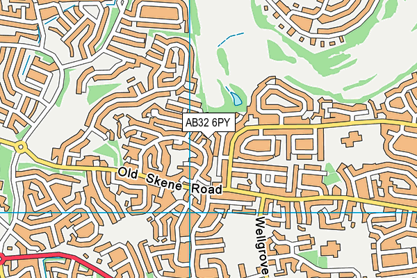 AB32 6PY map - OS VectorMap District (Ordnance Survey)