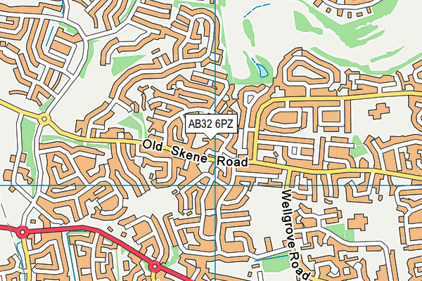 AB32 6PZ map - OS VectorMap District (Ordnance Survey)