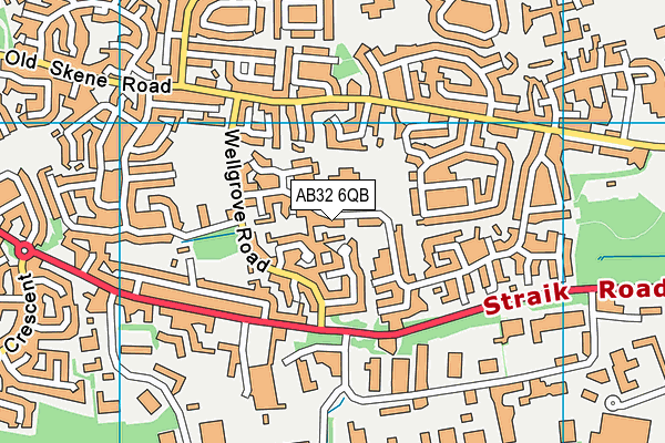 AB32 6QB map - OS VectorMap District (Ordnance Survey)