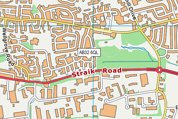 AB32 6QL map - OS VectorMap District (Ordnance Survey)