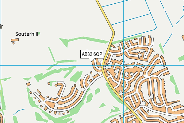 AB32 6QP map - OS VectorMap District (Ordnance Survey)