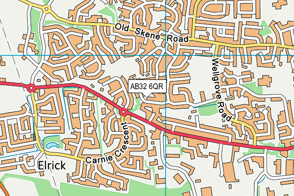 AB32 6QR map - OS VectorMap District (Ordnance Survey)